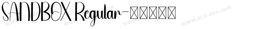 SANDBOX Regular字体转换